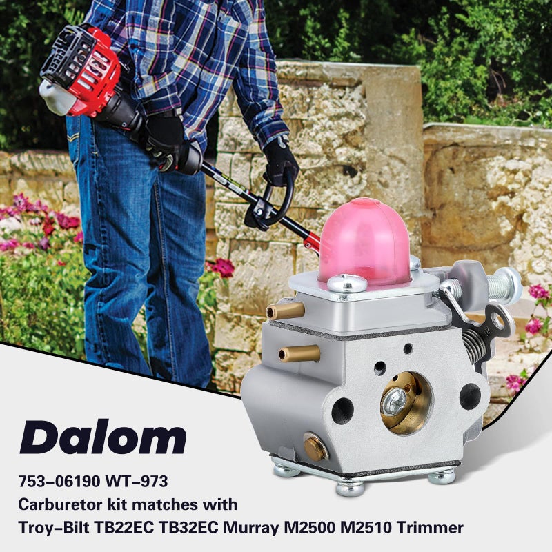 Dalom 753-06190 Carburetor for Troy Bilt TB22 TB21EC TB22EC TB32EC TB42EC TB80EC TB2040XP Trimmer WeedEater Murray M2500 M2510 Brushcutter - Image 2